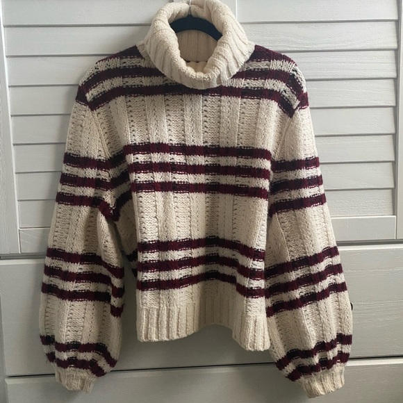 A.L.C. Zaira wool striped turtleneck sweater